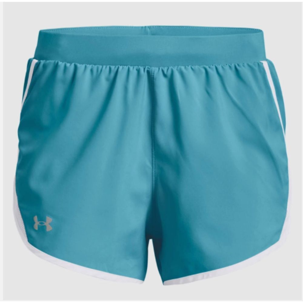 NWT ‎ Women's Under Armour Fly By 2.0 Logo Shorts size Small, Light Blue
